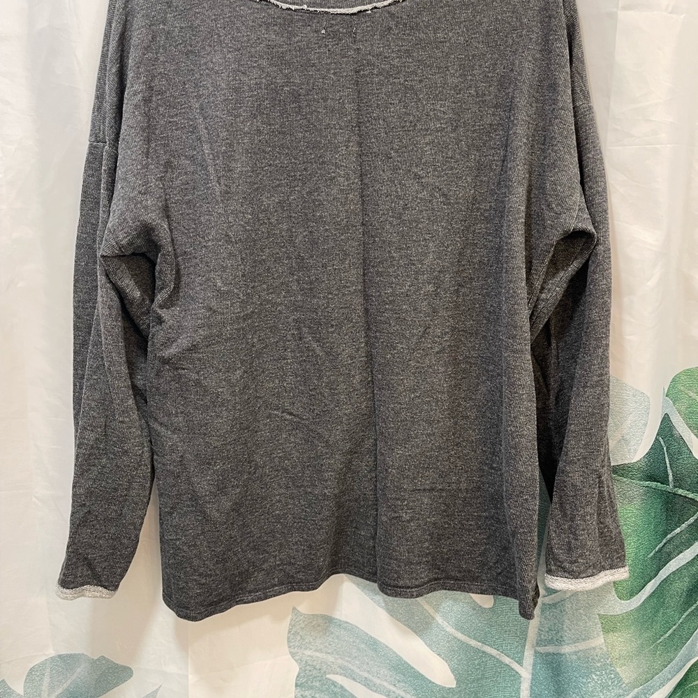AERIE • charcoal rhinestone sweatshirt XL - Picture 4 of 4